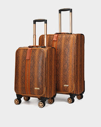 Exotic 2-Piece Luggage Set in Brown