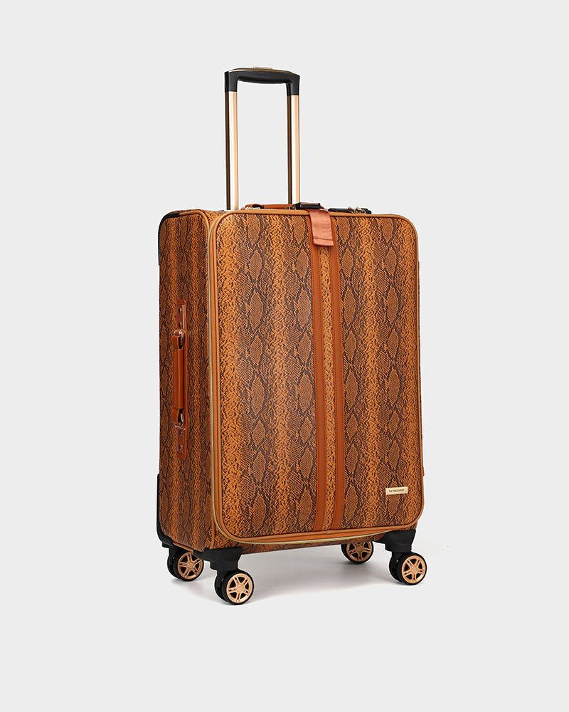 PY 2 Piece Suitcase Set in Brown