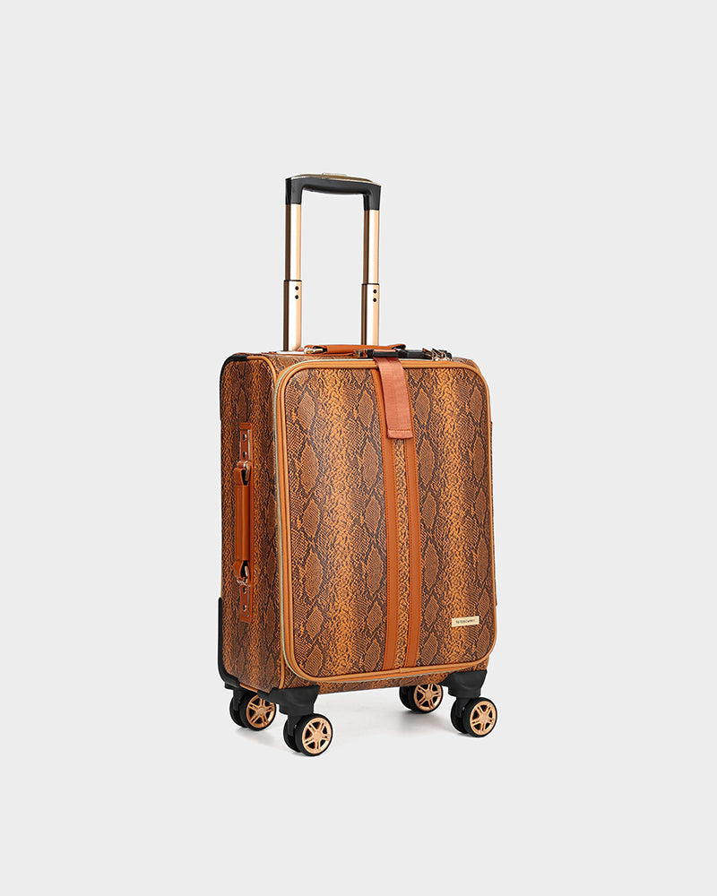 PY 2 Piece Suitcase Set in Brown