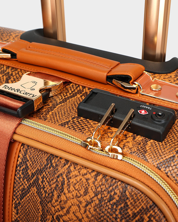 PY 2 Piece Suitcase Set in Brown