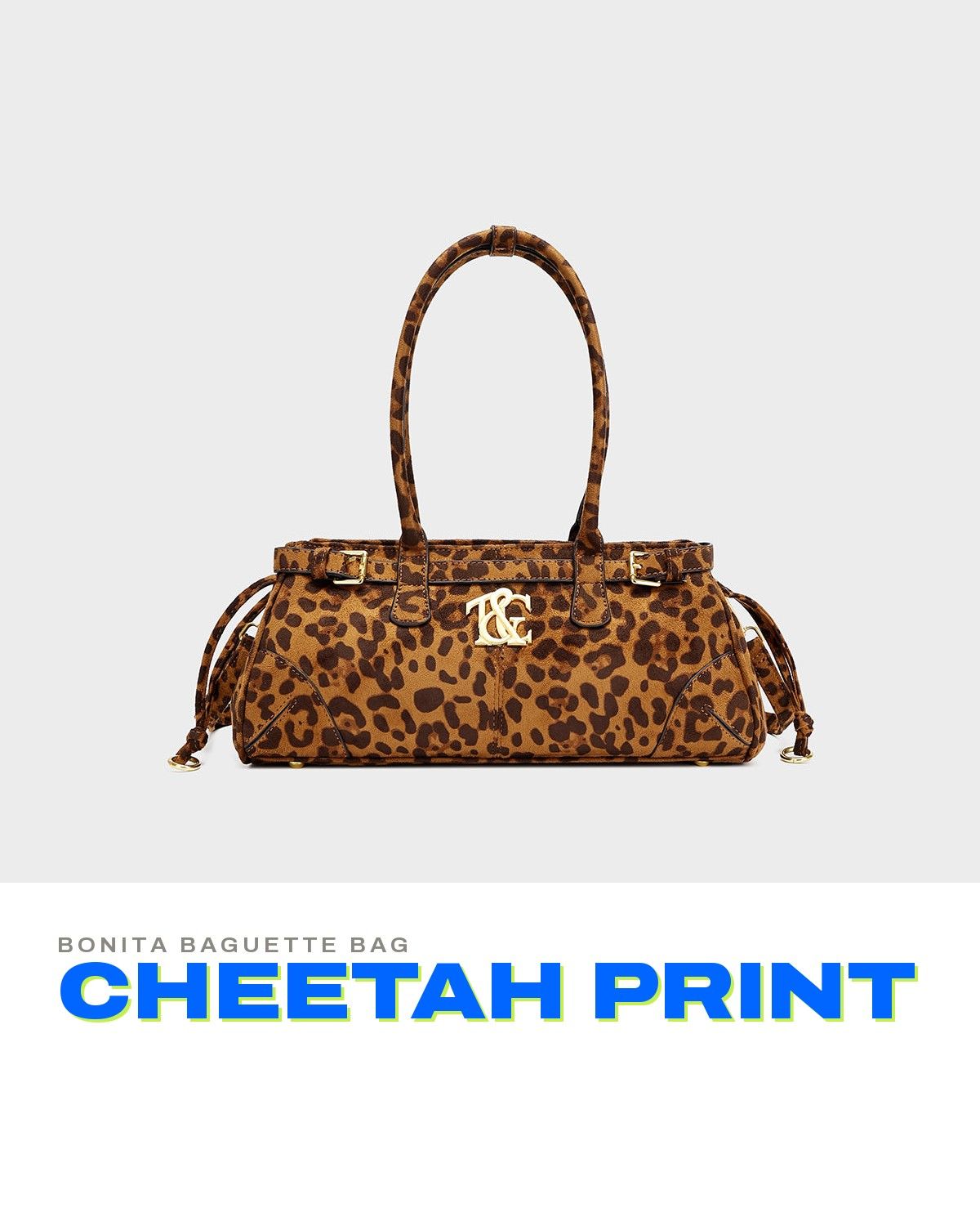Bonita Baguette Bag in Cheetah Print — A+ 1
