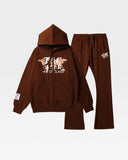 First Class Hoodie & Sweats Set in Brown
