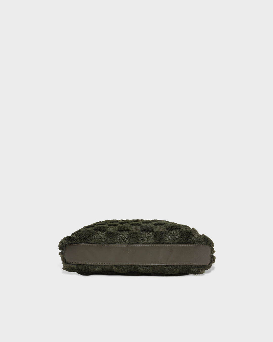 Fluffy Messenger Bag in Olive