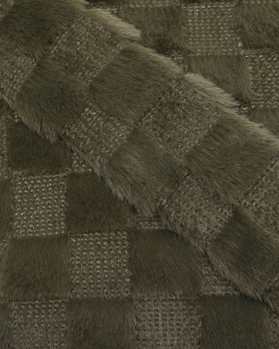 Fluffy Messenger Bag in Olive