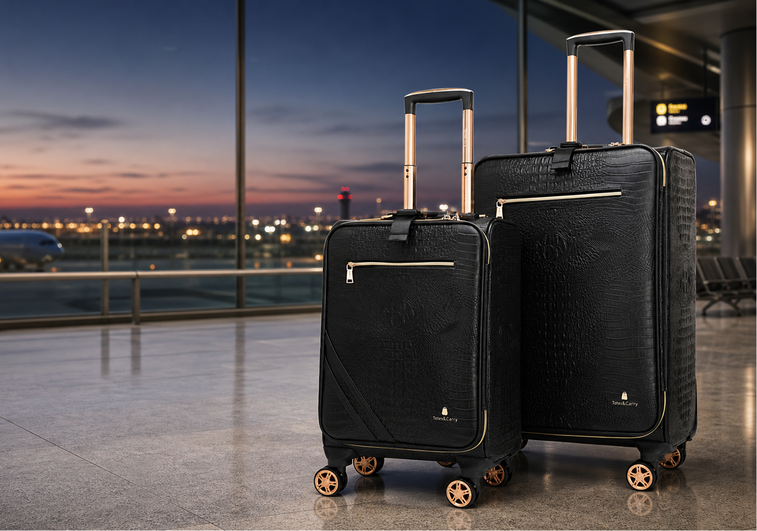 Statement 2-Piece Luggage Set in Black hero