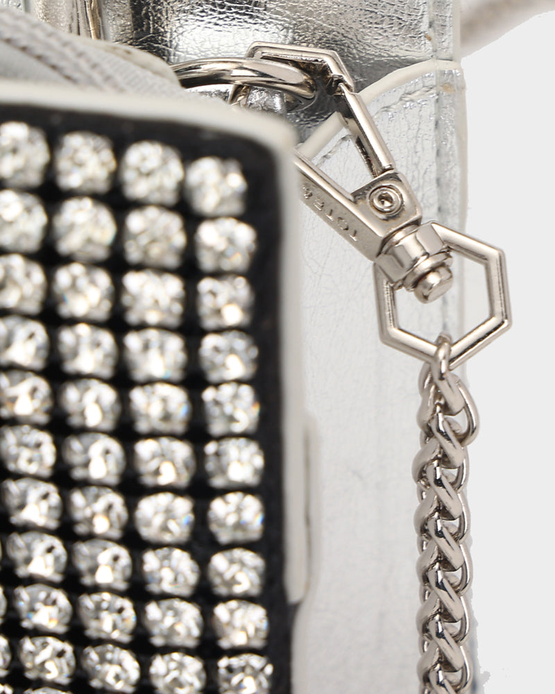 Glitter Shoulder Bag in Silver