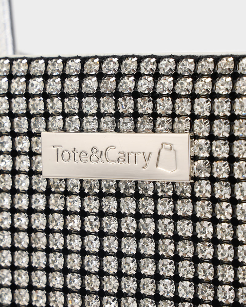 Glitter Shoulder Bag in Silver