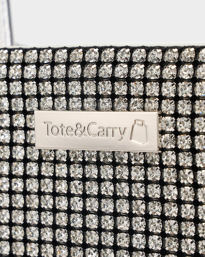 Glitter Shoulder Bag in Silver