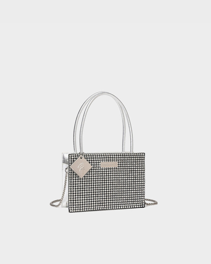Glitter Shoulder Bag in Silver