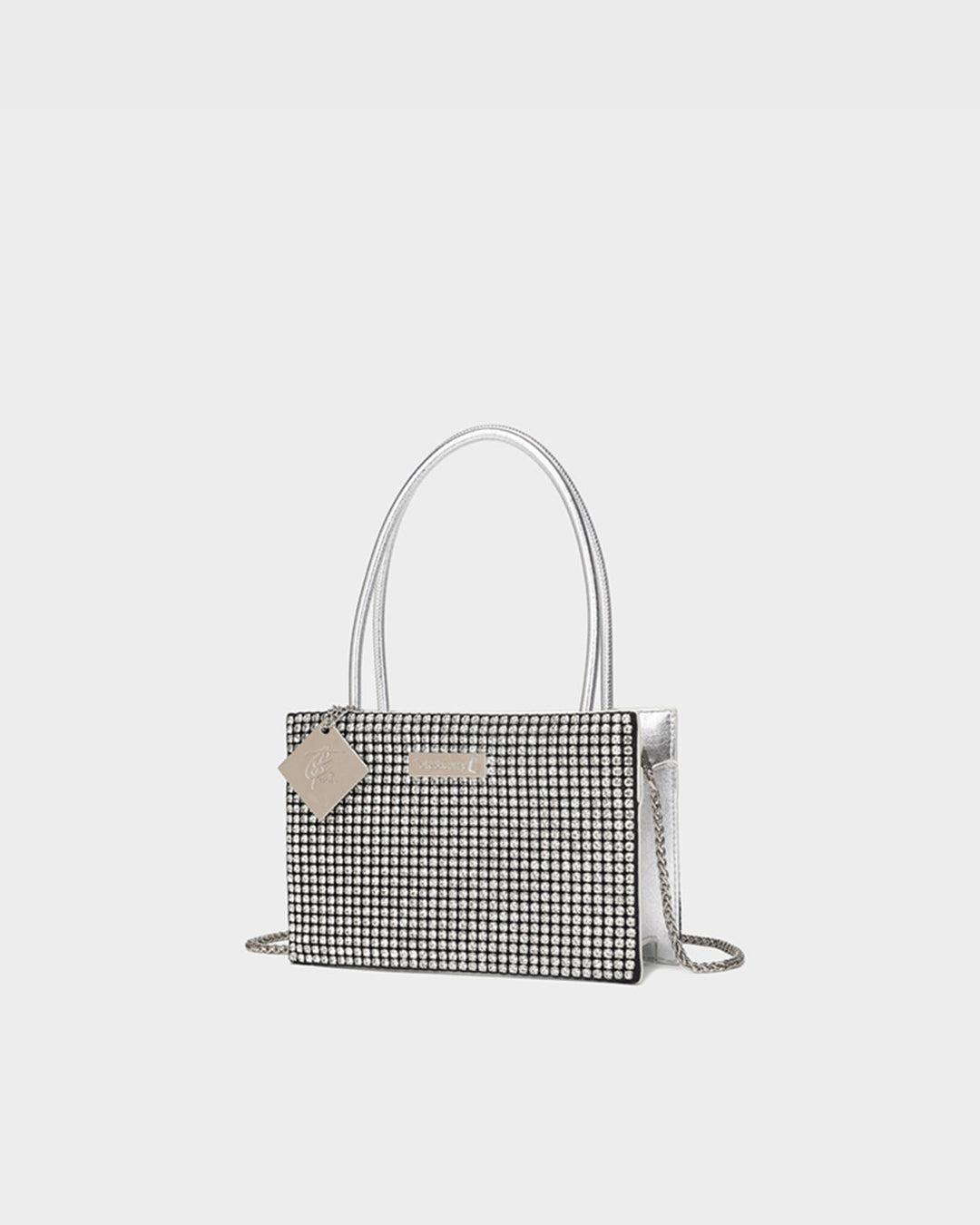 Glitter Shoulder Bag in Silver