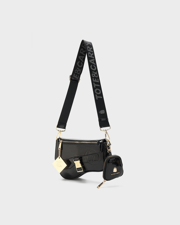 Patent Gun Messenger Bag in Black