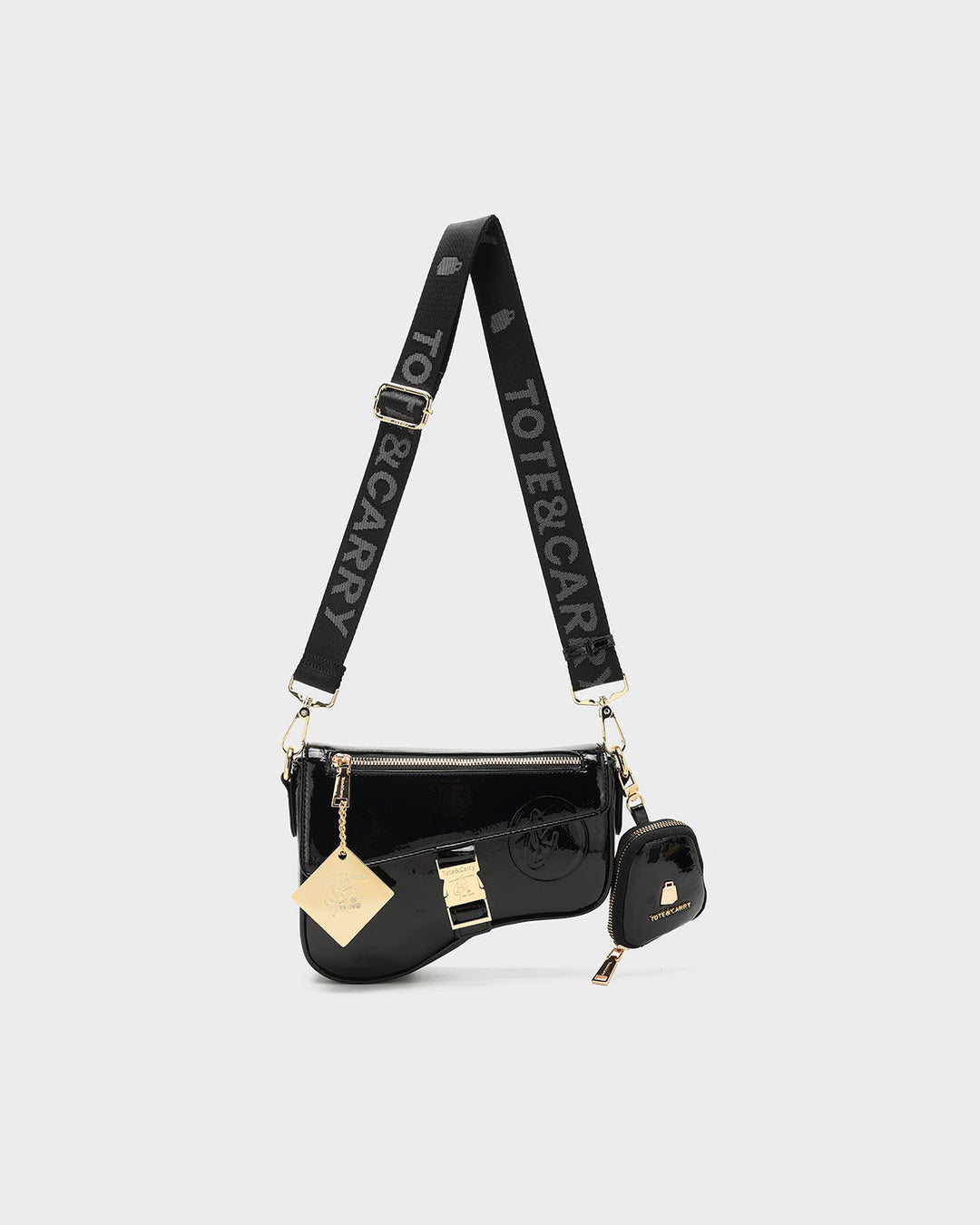 Patent Gun Messenger Bag in Black