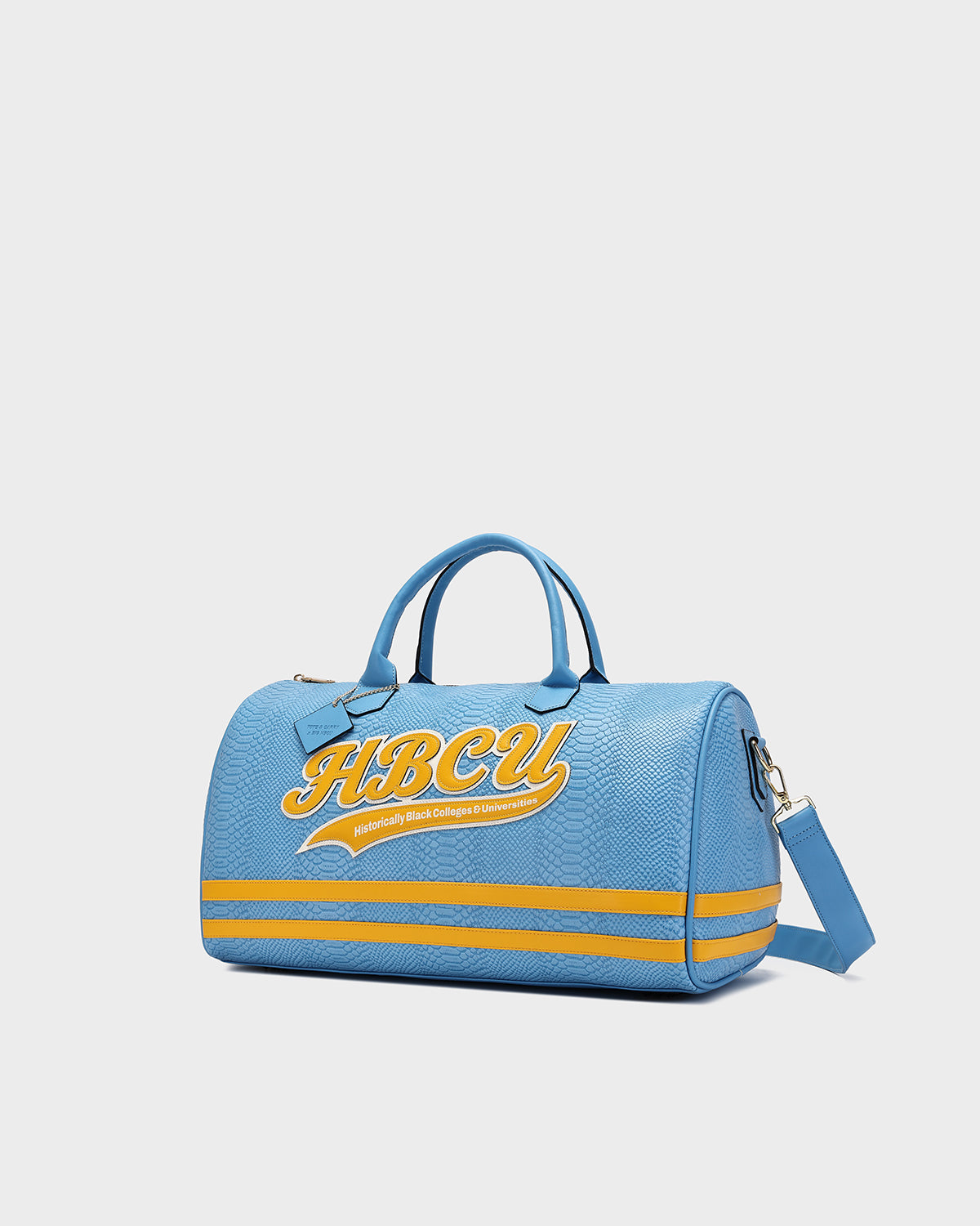 HBCU Varsity Duffle Bag in Baby Blue 03