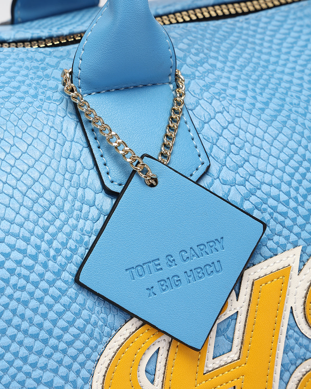 HBCU Varsity Duffle Bag in Baby Blue 06