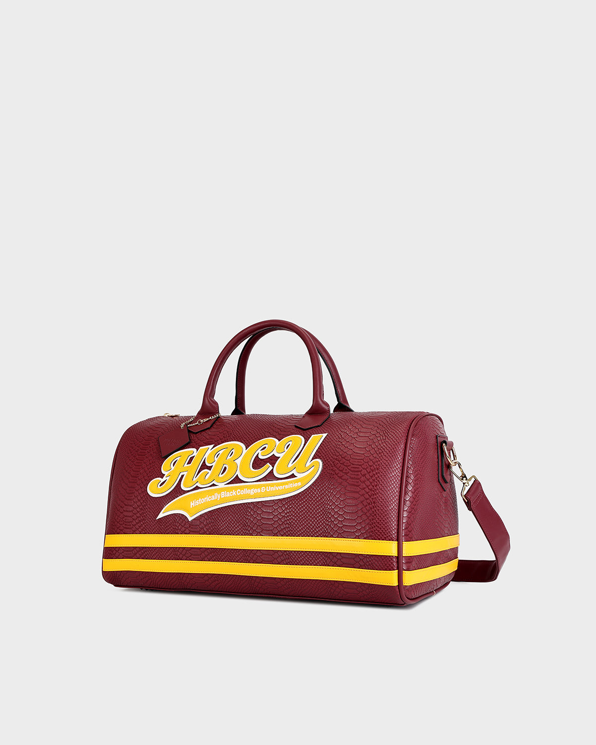 HBCU Varsity Duffle Bag in Burgundy 03
