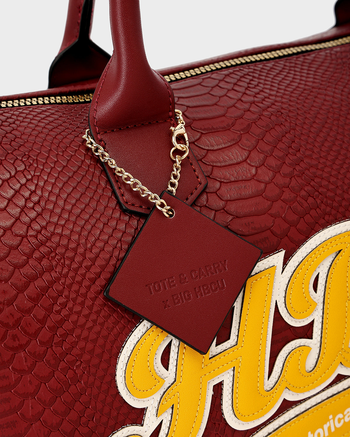 HBCU Varsity Duffle Bag in Burgundy 06