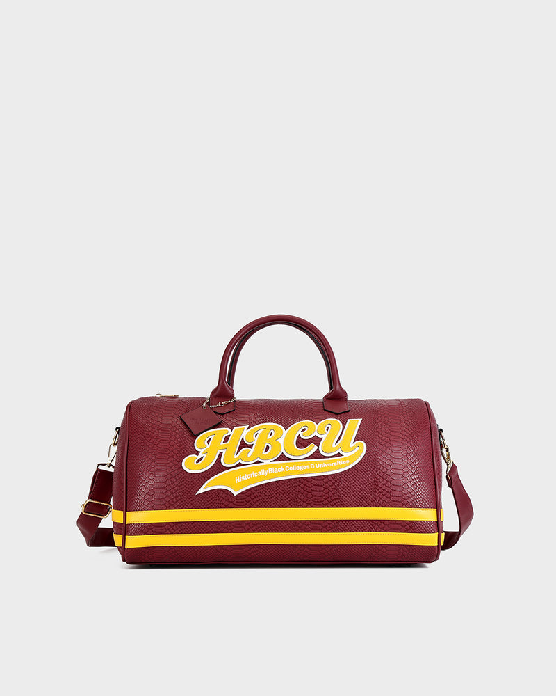 HBCU Varsity Duffle Bag in Burgundy