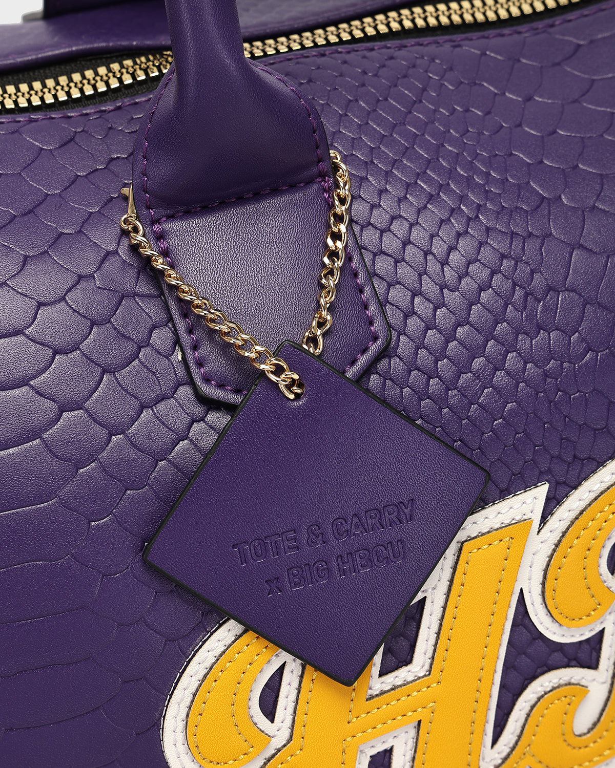 HBCU Varsity Duffle Bag in Purple 06