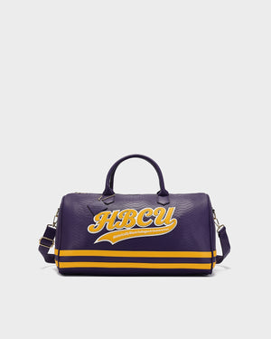 HBCU Varsity Duffle Bag in Purple
