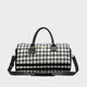 Houndstooth Duffle Bag in Black & White