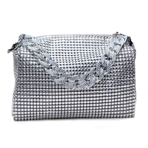 Ivy Silver Chain Reaction Evening Bag