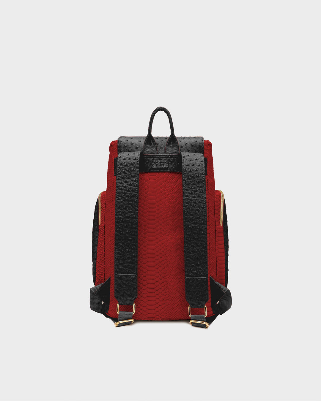 Journey Multi-Pocket Backpack in Black & Red
