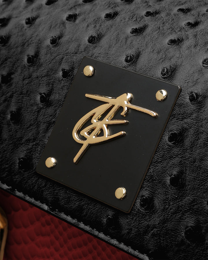 Journey Multi-Pocket Backpack in Black & Red