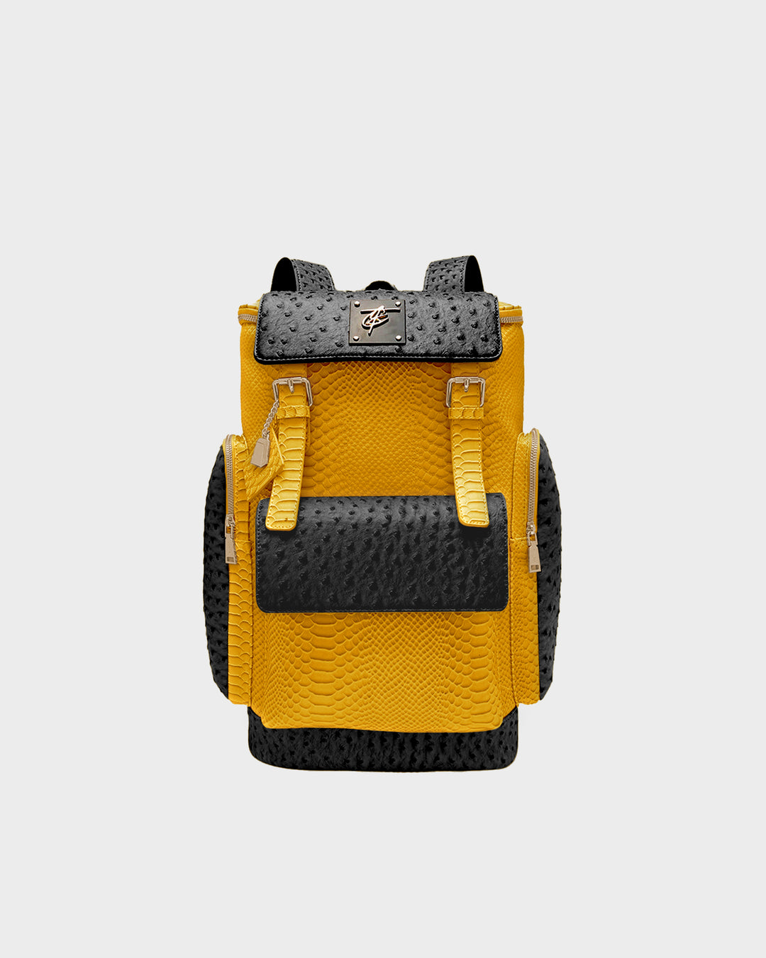 Journey Multi-Pocket Backpack in Black & Yellow