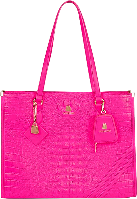 Statement City Tote Bag in Neon Pink