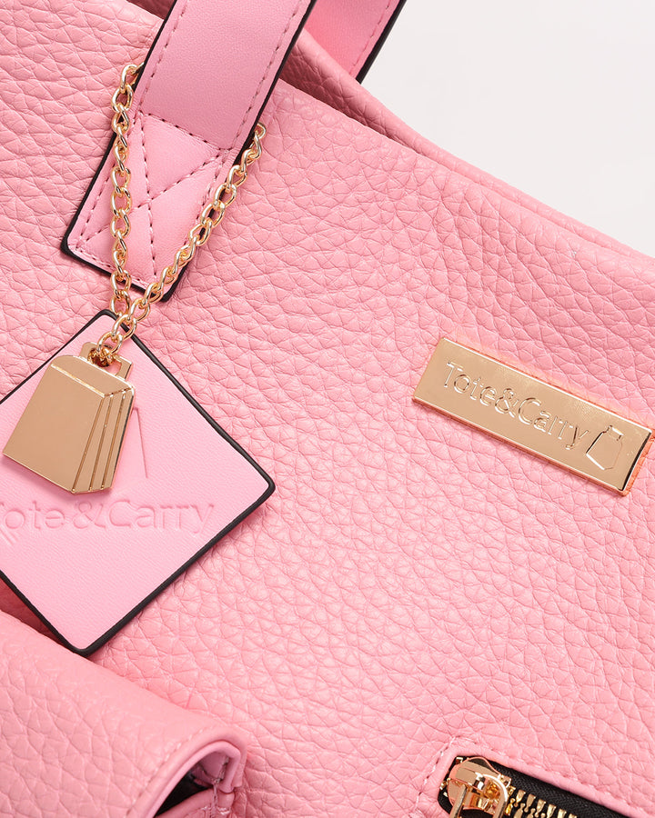 Stashly CarryAll Tote Bag in Pink