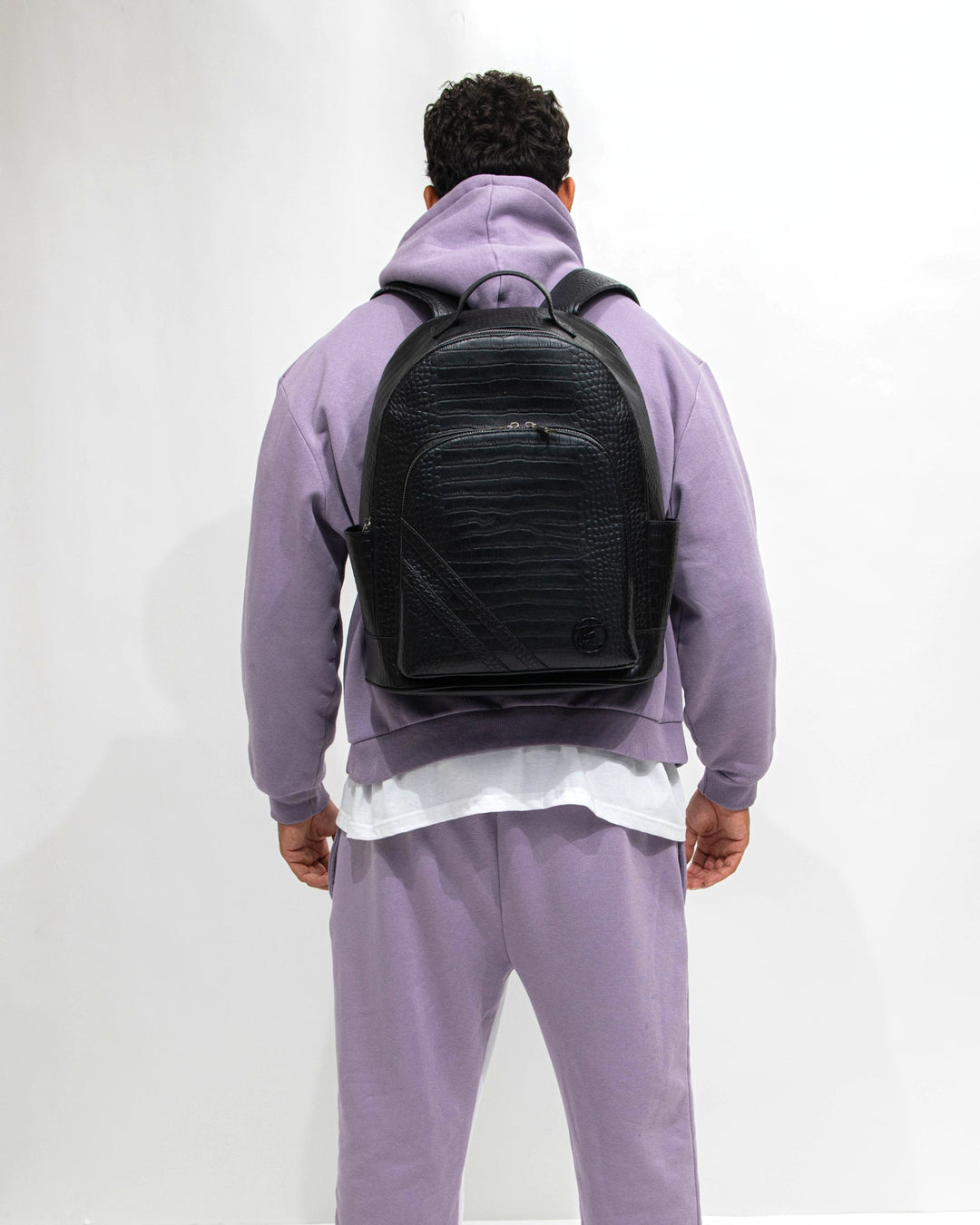 Leather Backpack in Black