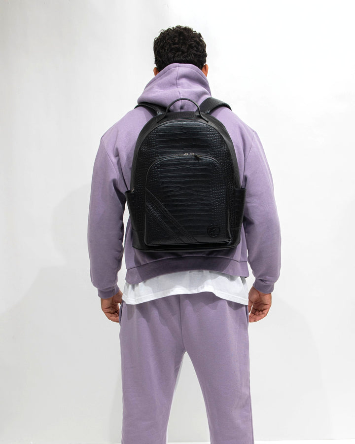 Leather Backpack in Black