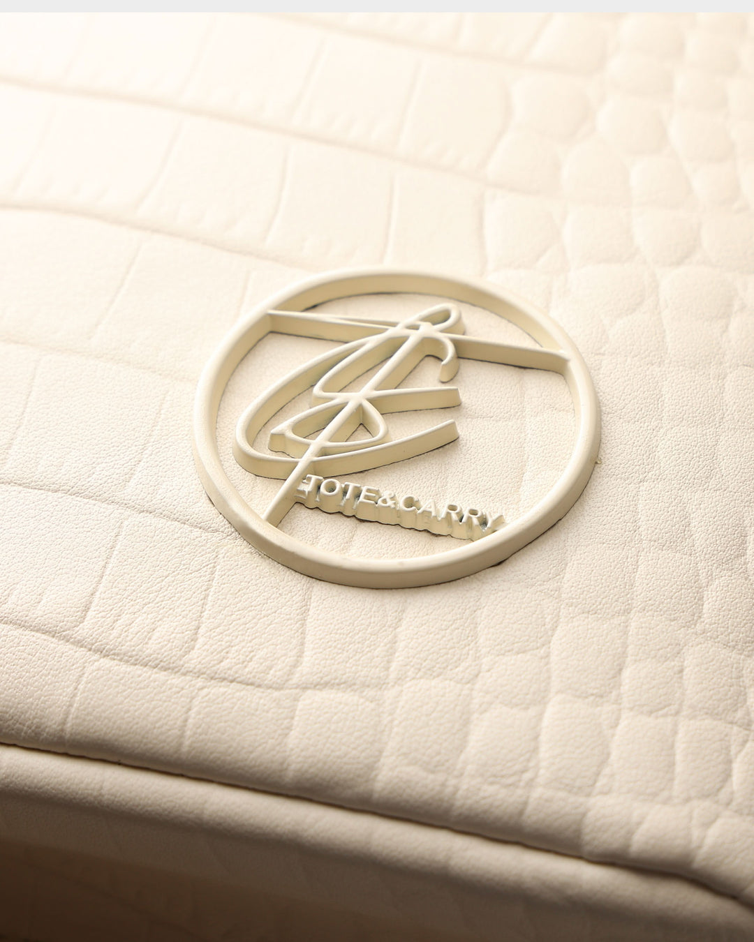 Leather Backpack in Cream White