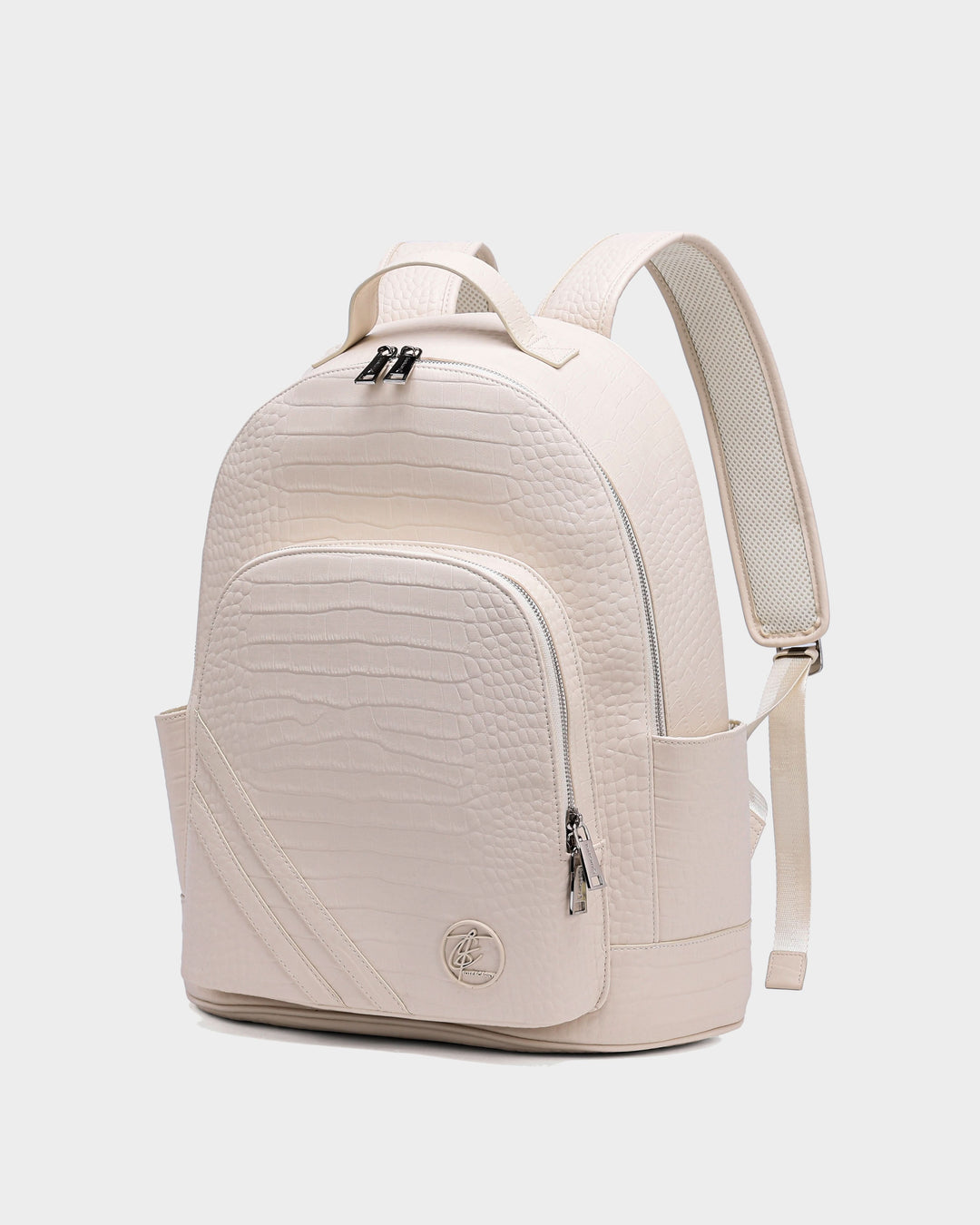 Leather Backpack in Cream White