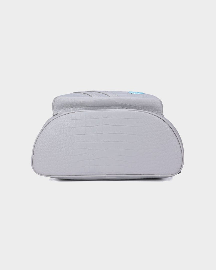 Leather Backpack in Grey