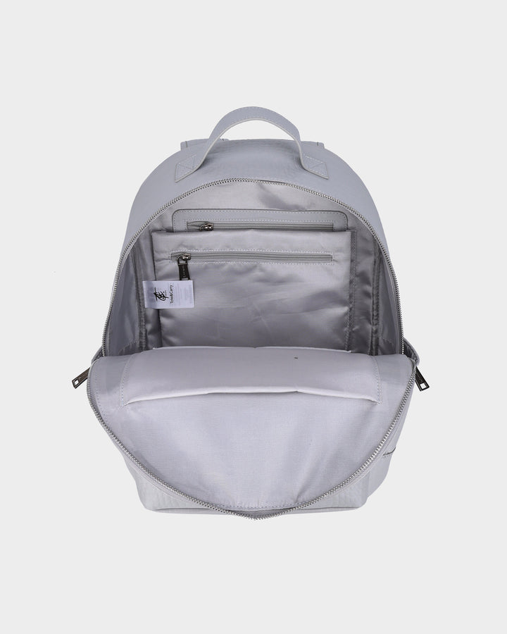 Leather Backpack in Grey