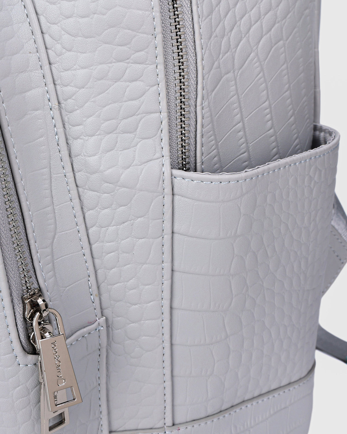 cream grey leather backpack Leather Classic Backpack in Grey – Tote&Carry