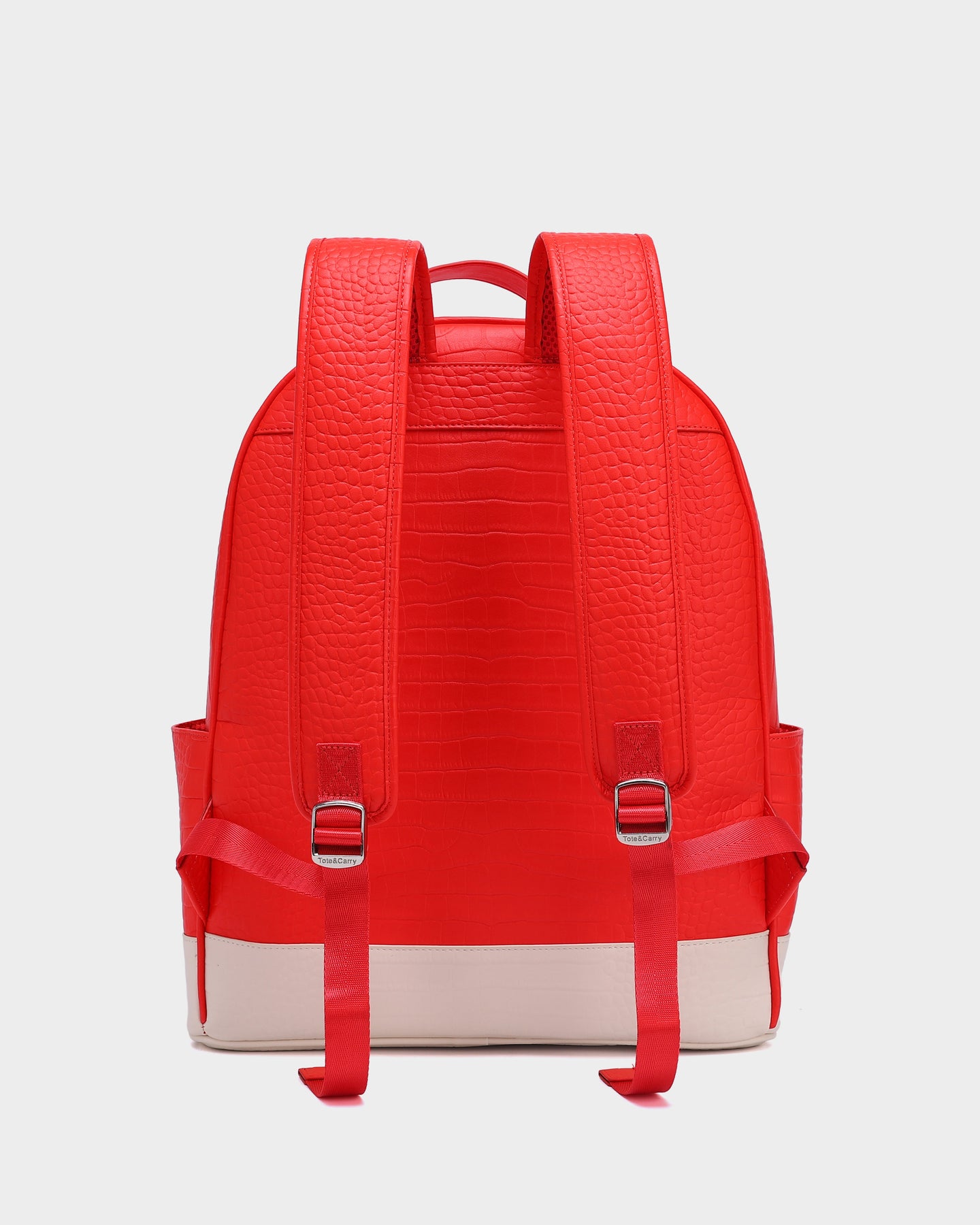 Leather Classic Backpack in Red – Tote&Carry - Main Image