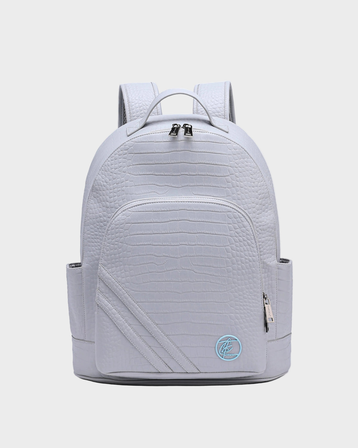 Leather Backpack in Grey