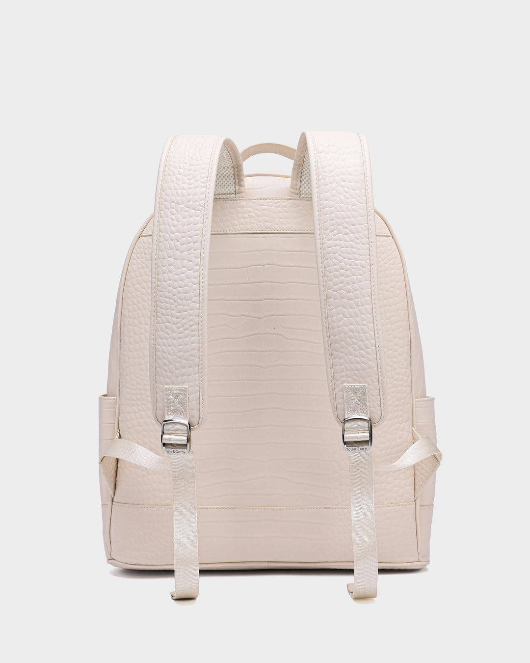 Leather Backpack in Cream White