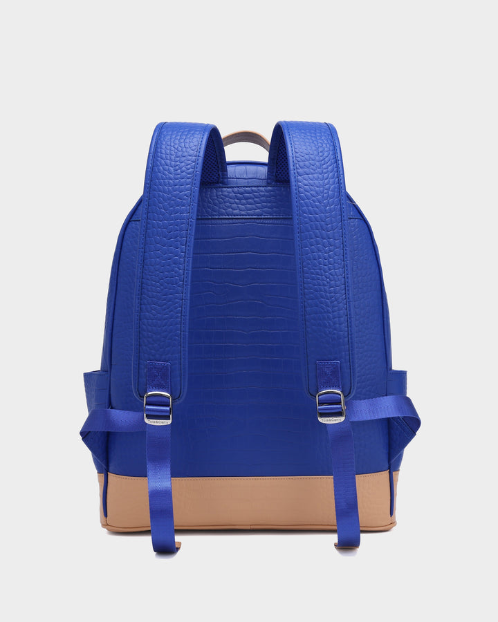 Leather Backpack in Blue
