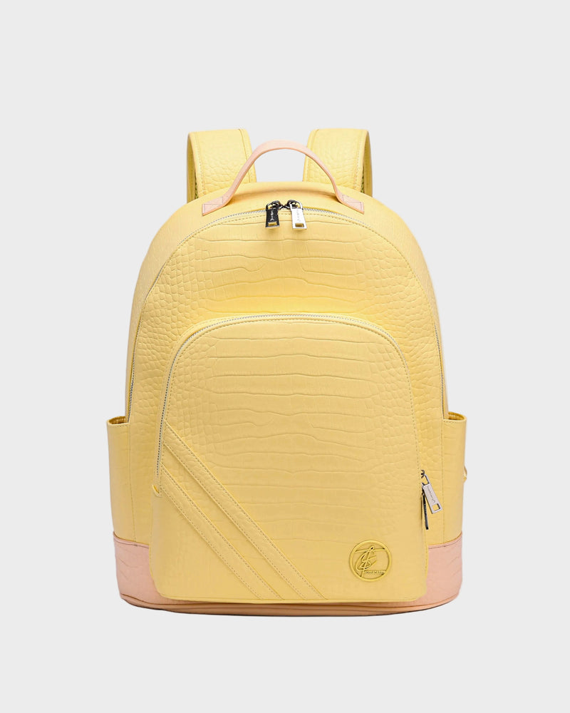 Leather Backpack in Yellow