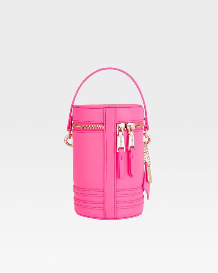 Mini Barrel Purse in Neon Pink