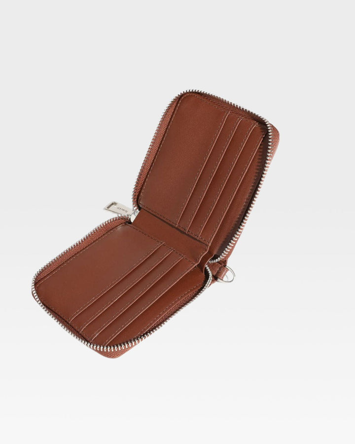 Mini Chain Wallet in Brown