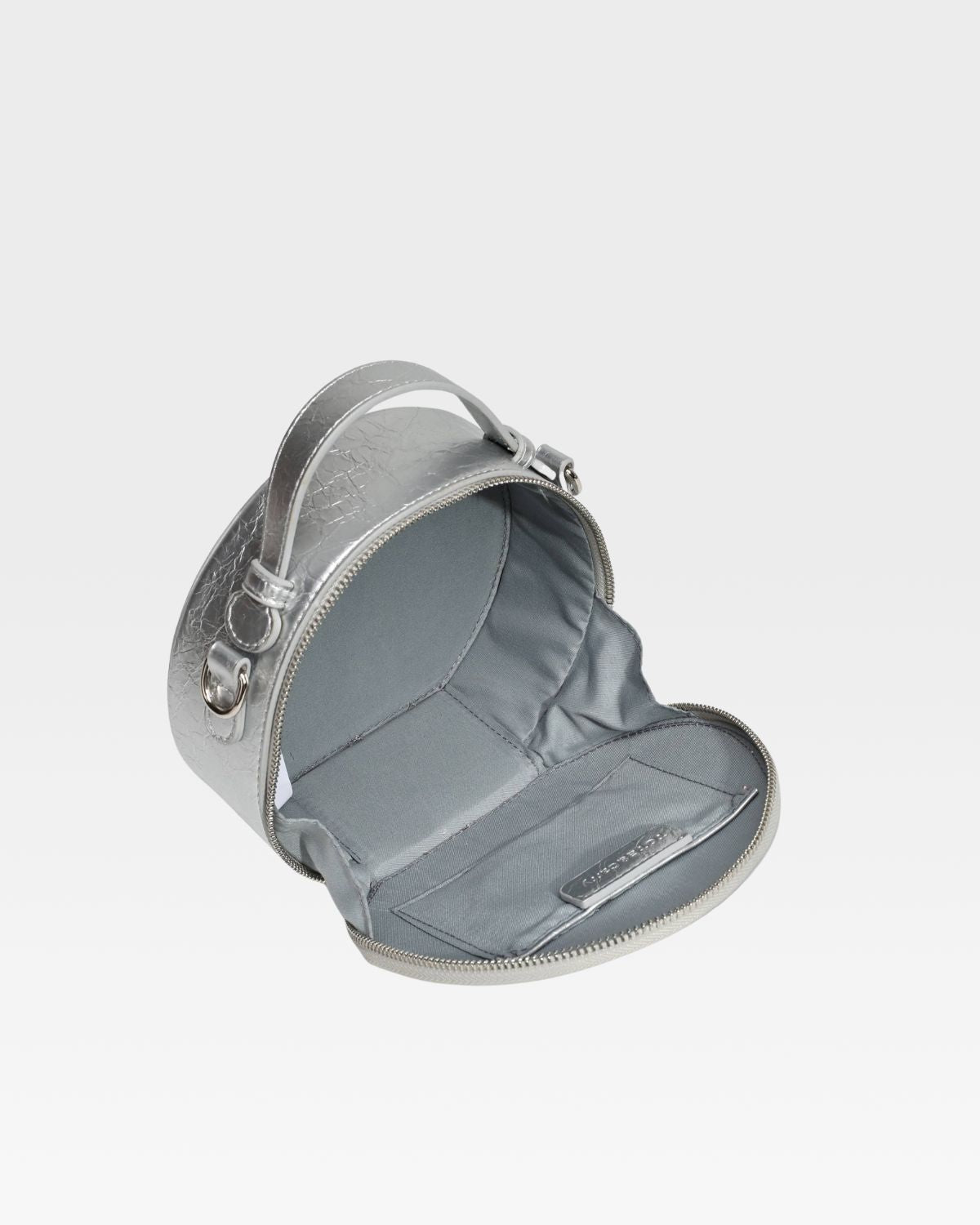 Leather Mini Crossbody Bag in Silver – Tote&Carry
