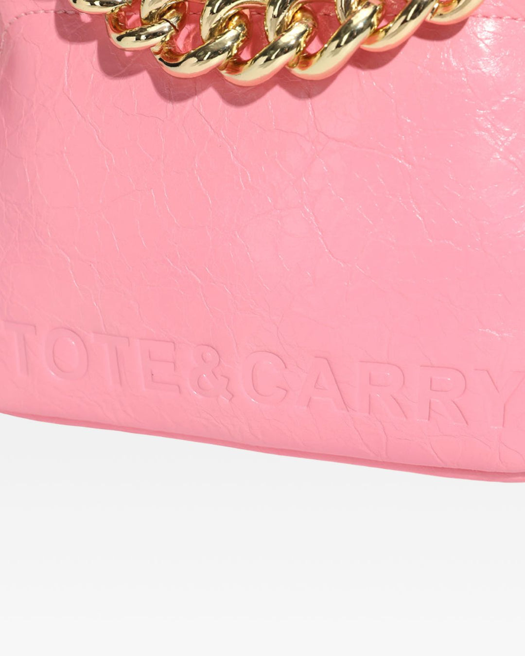 Leather Mini Tote Bag in Baby Pink