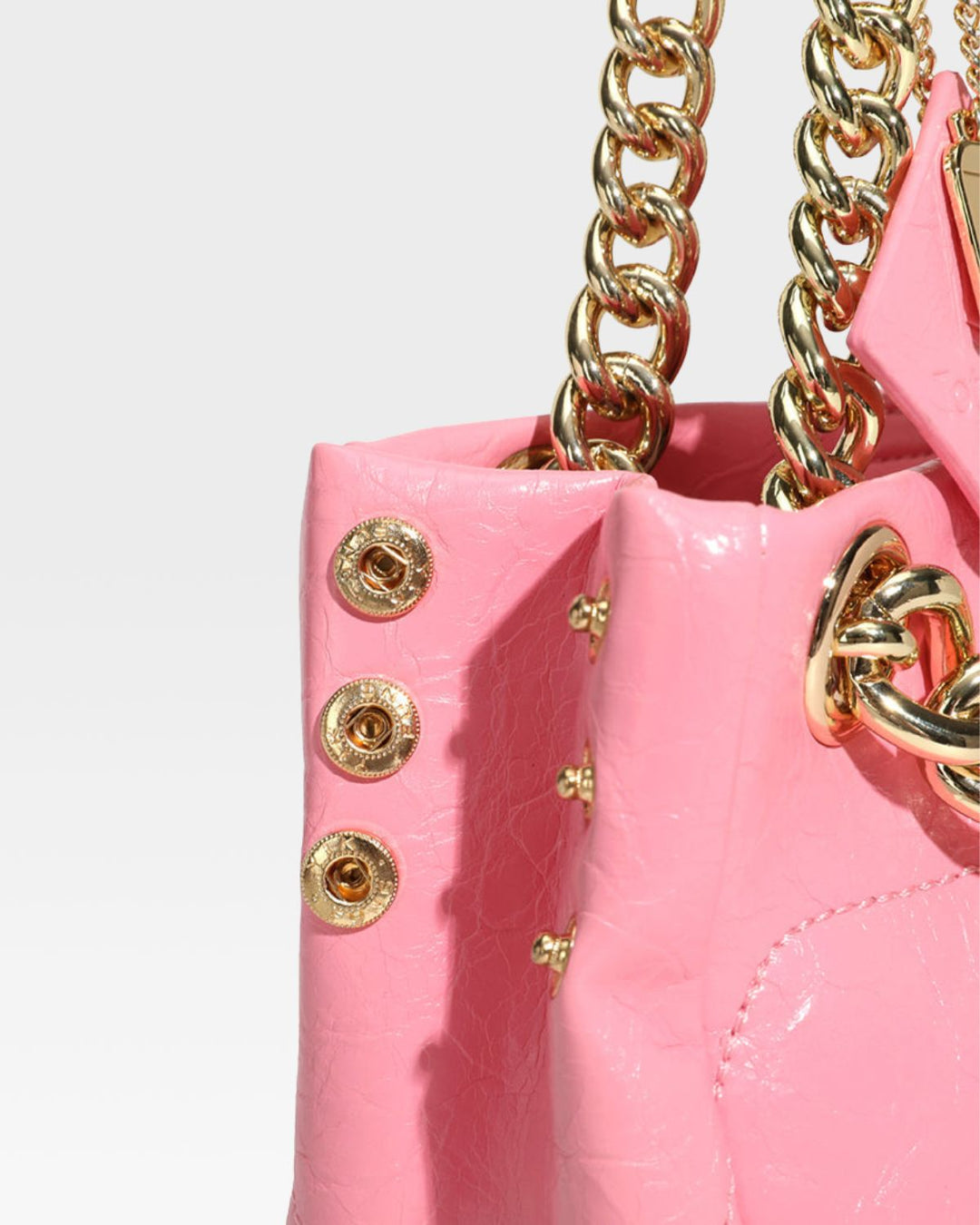 Leather Mini Tote Bag in Baby Pink