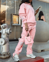 Leather Mini Tote Bag in Baby Pink