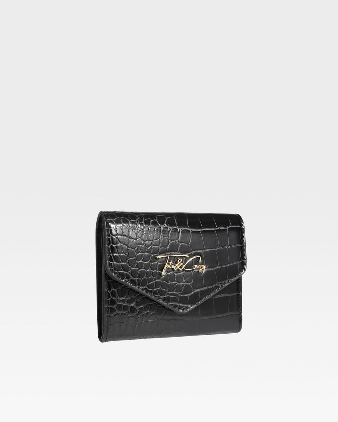 Mini Leather Wallet in Black
