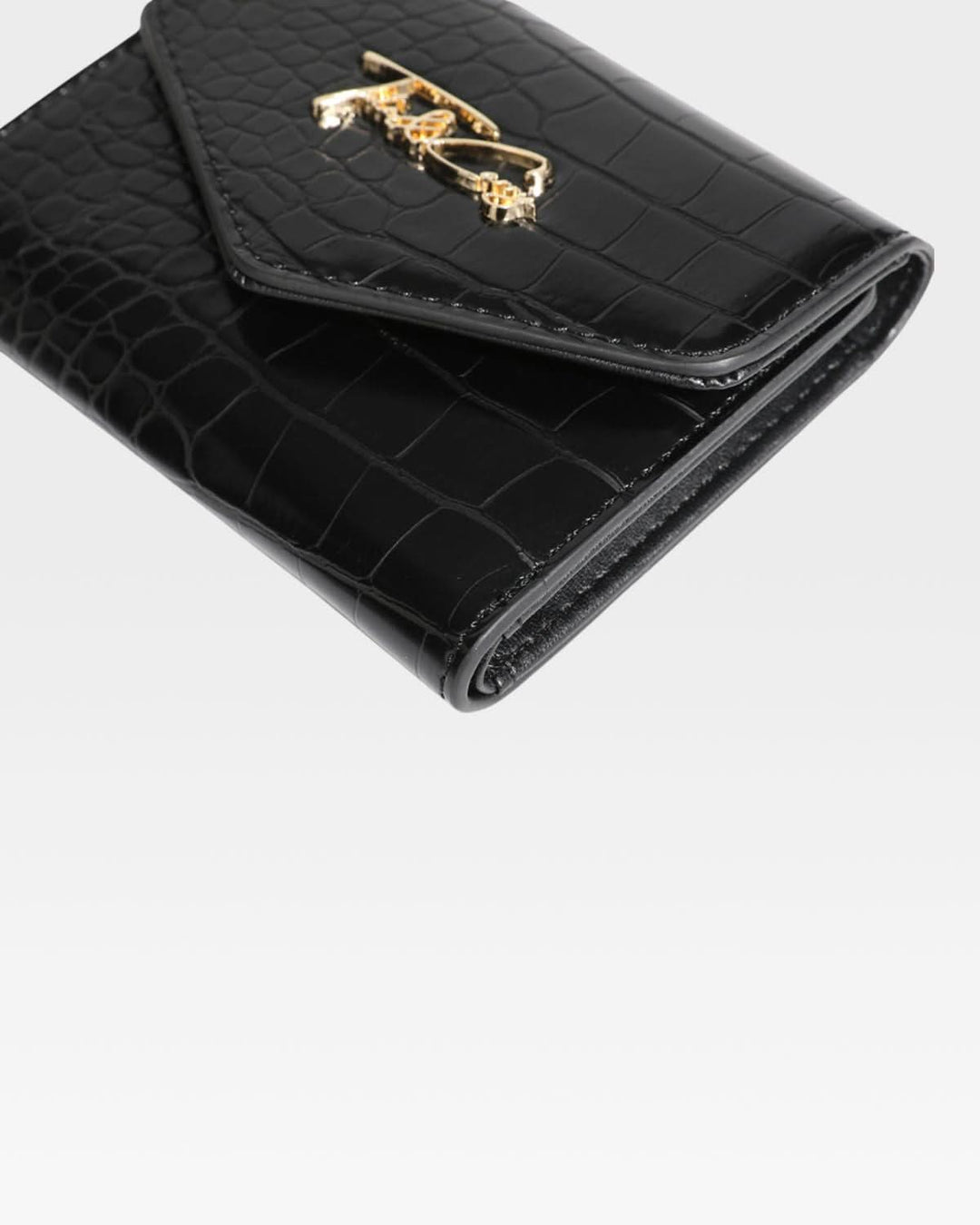 Mini Leather Wallet in Black